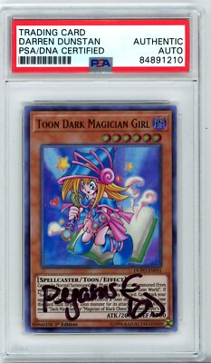 PSA Signed Darren Dunstan Toon Dark Magician Girl DUPO-EN041 1st Edition-image