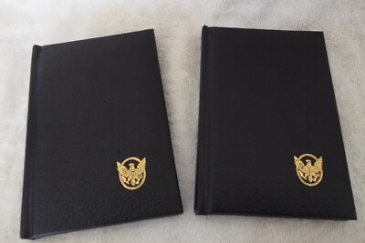 Lance Pewter Presidents F.Roosevelt & H. Truman Leather Bound Books  Lot of 2-image