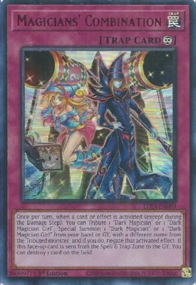 3x YUGIOH LDS3-EN099 MAGICIANS' COMBINATION ULTRA RARE NEAR MINT (NM) (RED)-image
