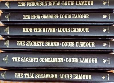 6 Vintage HB Books Louis L'Amour Collection: Sackett Brand, Tall Stranger, etc-image