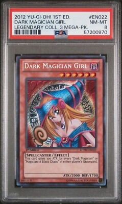 Yu-Gi-Oh! Dark Magician Girl LCYW-EN022- Secret Rare - 1st Ed PSA Graded 8-image