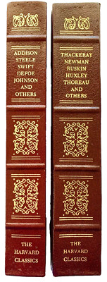 Harvard Classics ESSAYS, ENGLISH & AMERICAN (Vols 27 & 28) 1980 Leather-image