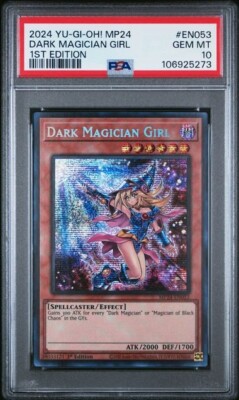 2024 YU-GI-OH! MP24-25TH ANV TIN: DUELING MIRRORS DARK MAGICIAN GIRL PSA 10-image