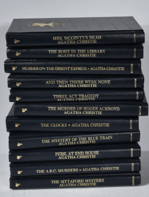 Set of 11 Agatha Christie Bantam Mystery Collection UNREAD LEATHERETTE-image
