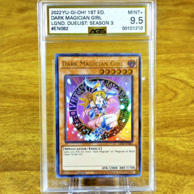 Yu-Gi-Oh! Legend Duelist Dark Magician Girl 1st Ed LDS3-EN082 AGS Mint+ 9.5 2022-image
