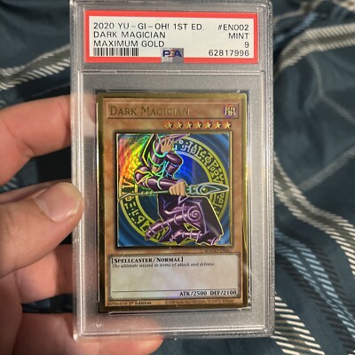Dark Magician 2020 Yugioh 1st Edition MAGO-EN002 Maximum Gold PSA 9 Mint-image