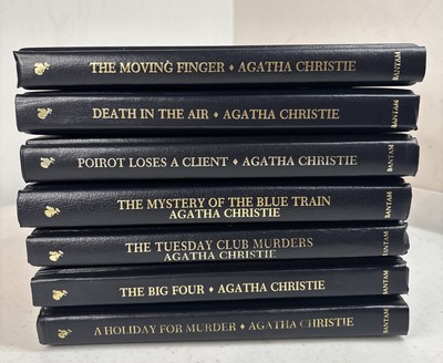 Lot of 7 THE AGATHA CHRISTIE MYSTERY COLLECTION Books Bantam Leatherette-image