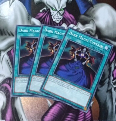 Yu-gi-oh! TCG 3x Dark Magic Curtain SBC1-ENG13 x3 COMMON YUGIOH! MAGICIAN SET NM-image