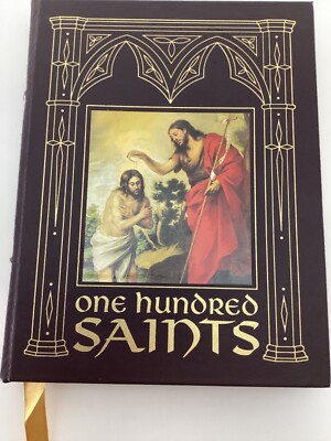 One Hundred Saints, Leather Bound Collector's Edition. 2003.  FINE CONDITION!-image