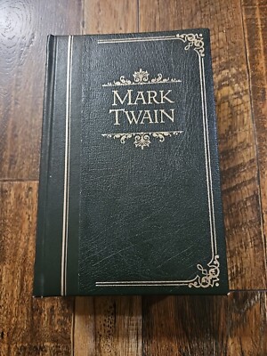 Mark Twain Anthology Leatherbound Amaranth Press 1984 Tom Sawyer Huck Finn RARE-image