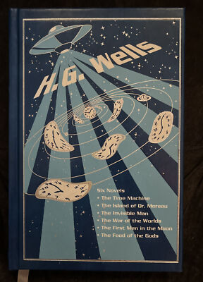 H.G. Wells 6 Novel Bonded Leather 2012 Collector’s Edition Hardcover Sci Fi-image