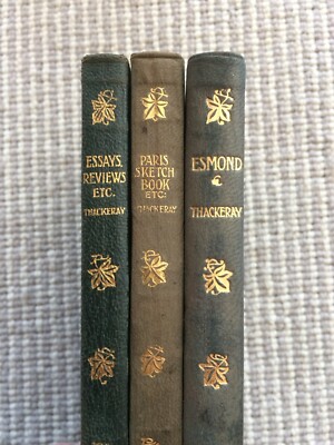 W Thackaray. Collection of 3 Early 20th Century Leather Bound Novels. Good.-image