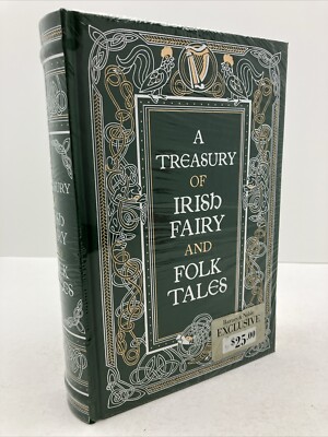 A TREASURY of IRISH FAIRY and FOLK TALES Leather Barnes & Noble Collectible NEW-image