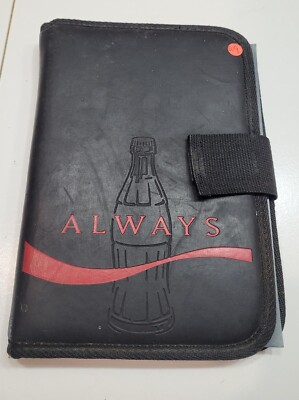 Coca Cola Leather Bound Notebook Cover with Paper, 10.75x8 - W9-image