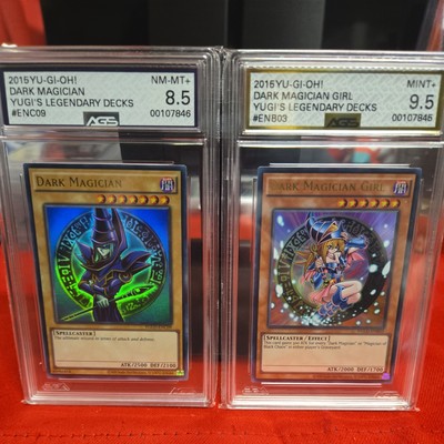 Yugioh Dark Magician YGLD-ENC09 + Dark Magician Girl YGLD-ENB03 - FAST FREE SHIP-image