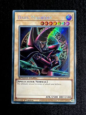 🔥YUGIOH • DARK MAGICIAN • SECRET RARE • SBC1-ENG01 • 1st EDITION • VLP🔥-image