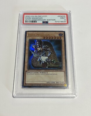 PSA 9 2023 Yu-Gi-Oh! Dark Magician #LC01-EN005 UR Limited Ed 25th Anniversary-image