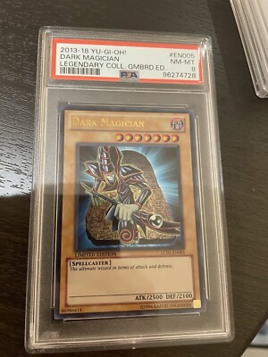 PSA 8 - Yu-Gi-Oh Card - LC01-EN005 - DARK MAGICIAN (ultra rare) - NM-MT 2013-image