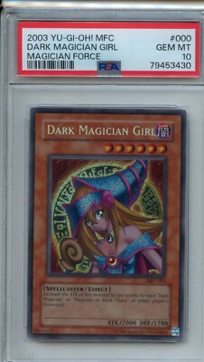 Yu-Gi-Oh PSA 10 MFC-000 Dark Magician Girl Magicians Force, Secret Rare -image