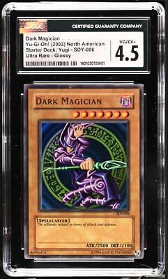 Yu-Gi-Oh! 2002 Dark Magician SDY-006 Starter Deck: Yugiz Glossy CGC 4.5 Graded-image