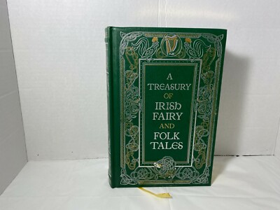 Treasury of Irish Fairy and Folk Tales Leather Bound Collectible Gift VG Cond.-image