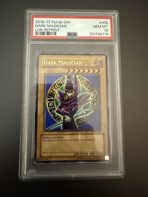 Yugioh Dark Magician LOB-005  PSA 10 Gem Mint-image