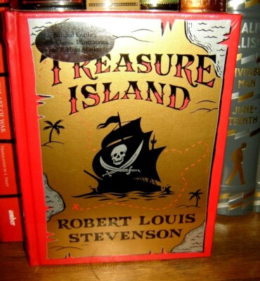 Treasure Island by Robert Louis Stevenson Sealed Leather Bound Collectible NEW-image