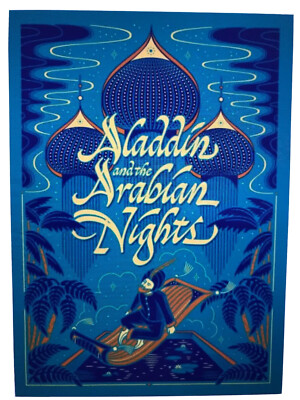 ❤️ALADDIN and the ARABIAN NIGHTS  Illustrated Leather Bound Collectible NEW-image