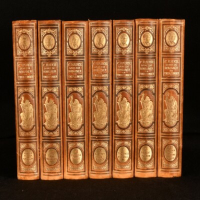 1873-1874 7 Vols Carsten Hauch Samlede Romaner Og Fortaellinger First Edition...-image