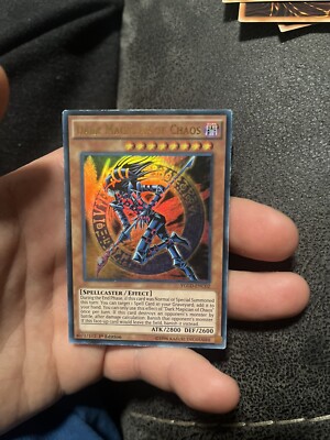 🔥 Yugioh Dark Magician of Chaos YGLD-ENC02 ULTRA RARE MP see Pictures No Crease-image