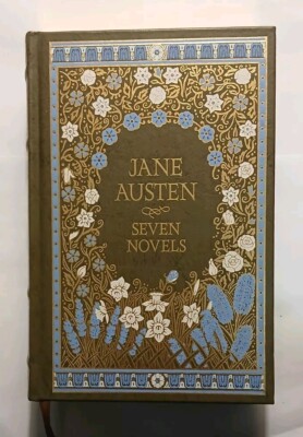 JANE AUSTEN - SEVEN NOVELS - Leather Bound, Barnes & Noble Gilded Edges-image
