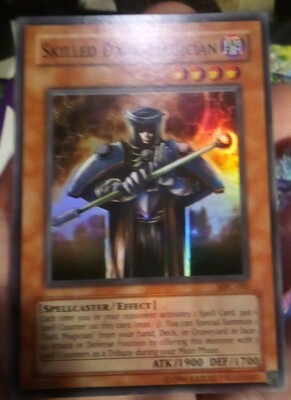 Yugioh Skilled Dark Magician Misprint MFC-065 - Unlimited Edition Holo Bleed-image