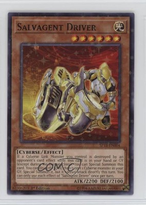 2018 Yu-Gi-Oh! Star Pack VRAINS 1st Edition Starfoil Salvagent Driver l5w-image