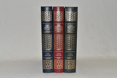 Easton Press 3V BONFIRE VANITIES RIGHT STUFF KOOL-AIDE Tom Wolfe LEATHER FINE/OP-image