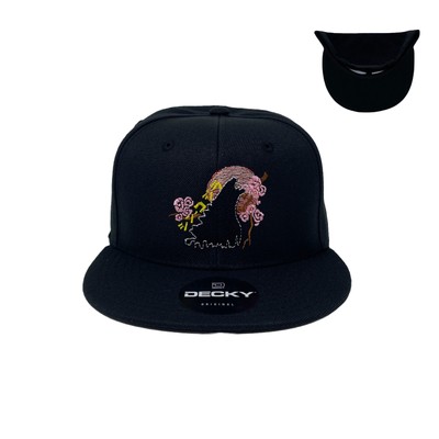 Godzilla Pink Japan Sakura Cherry Blossom Flowers Tokyo Snapback Hat All Black-image