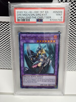 2020 PSA 9 Dark Magician Girl The Dragon Knight DLCS-EN006 1st Edition -image