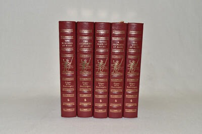 Easton Press 5V Burroughs JOHN CARTER Thuvia Warlord Chessman Gods Mars LEATHER!-image