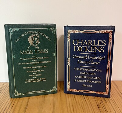 Lot 2   COLLECTIONS of WORKS    CHARLES DICKENS   +  MARK TWAIN   1982, 1983-image
