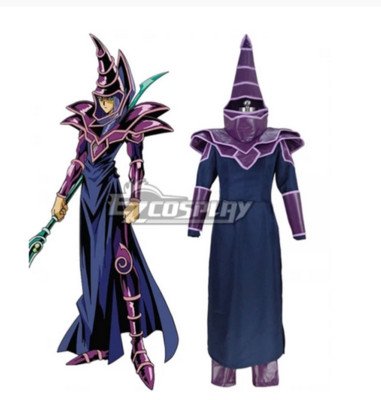 NEW!Yu-Gi-Oh! Yugioh Dark Magician Suit Halloween Party Adult Outfit Christmas }-image