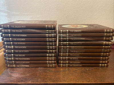 Lot of 21 The Old West Time Life Books Book Set 1970s Leatherette Vintage-image