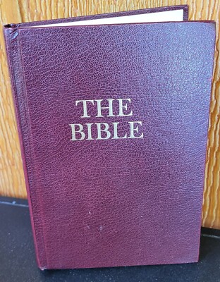 Vintage Old Bibles The Bible RSV American Bible Society 1971 Red Hardcover-image