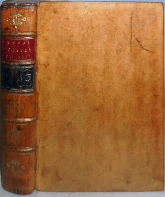 1783 -AMERICAN REVOLUTION/GEORGE WASHINGTON- Annual Register Leather Book-image