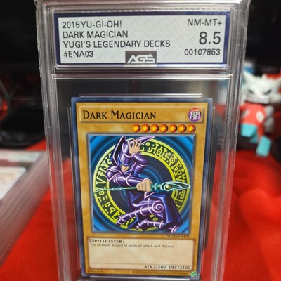 YUGIOH YGLD-ENA03 Dark Magician 2015 Yugi's Legendary Decks AGS 8.5 MINT-image