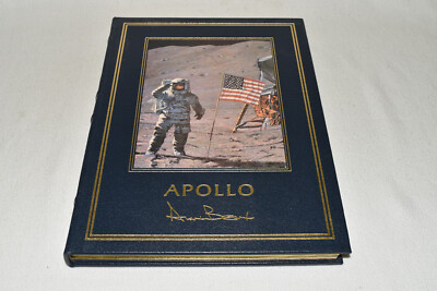SIGNED FIRST Easton Press APOLLO EYEWITNESS ACCOUNT Alan Bean 1ST LEATHER FINE!-image