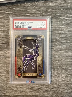 1999 Dark Magician Sealdass #2 Bandai PSA 10 Yugioh-image