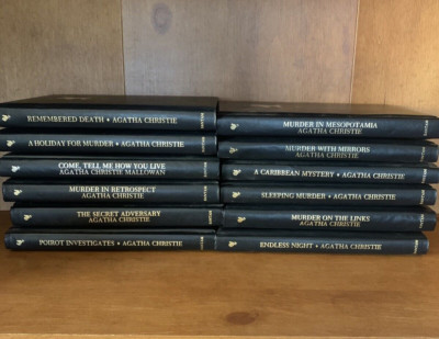 12 The Agatha Christie Mystery Collection 1985 HB Books Leatherette Bantam-image