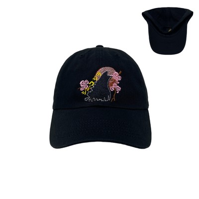 Godzilla Pink Japan Sakura Cherry Blossom Flowers Tokyo Blood Moon Dad Hat-image