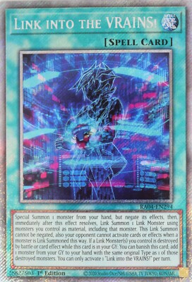 YuGiOh Link into the VRAINS! RA04-EN294  Platinum Secret Rare 1st Ed-image