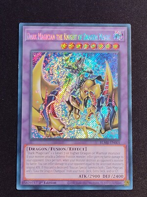 Dark Magician The Knight Of Dragon Magic Yu-Gi-Oh Secret Rare 1st Edition NM-image