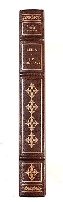 Leila: J. P. Donleavy. Franklin Press. SIGNED First Edition. Leather. 1983-image